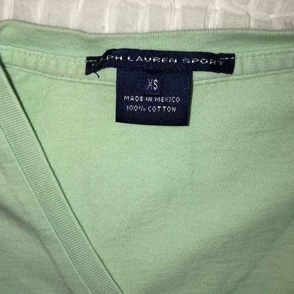Ralph Lauren Tops Ralph Lauren Mint Green Polo V Neck Tee Shirt Xs